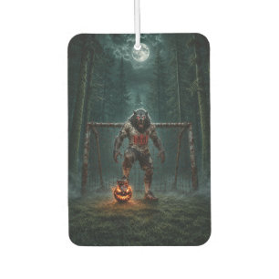 Désodorisant Pour Voiture Joueur de football loup-garou Halloween Horreur Ar
