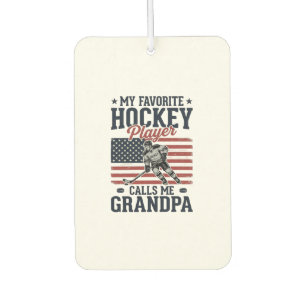 Désodorisant Pour Voiture Joueur de hockey préféré m'appelle papy vintage Sh