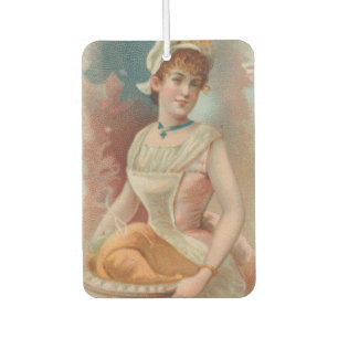 Désodorisant Pour Voiture Jour de Thanksgiving, impression vintage de l'ère 