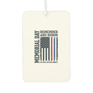 Désodorisant Pour Voiture Jour du Souvenir Hommage et Tribut Vector Des