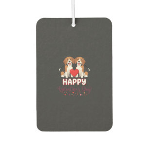 Désodorisant Pour Voiture Joyeuse Saint-Valentin Couple de Beagles