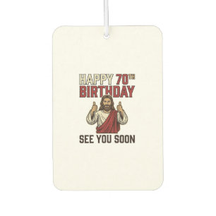 Désodorisant Pour Voiture Joyeux 70e Anniversaire À Bientôt Vintage Shirt