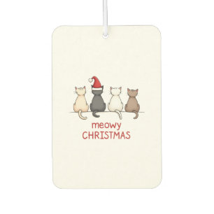 Désodorisant Pour Voiture Joyeux Catmas Chat Noël Mignon Chatons Chats Père