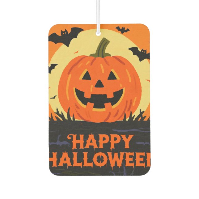 Désodorisant Pour Voiture Joyeux Halloween (Devant)
