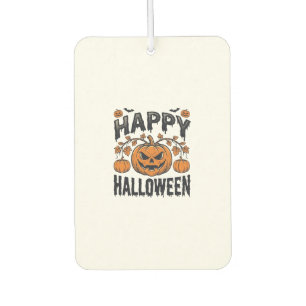 Désodorisant Pour Voiture Joyeux Halloween Citrouille Design de Gravure Vint