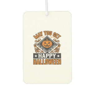 Désodorisant Pour Voiture Joyeux Halloween Citrouille Traitements Vintage