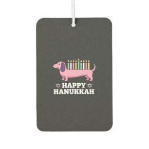 Désodorisant Pour Voiture Joyeux Hanukkah chien teckel