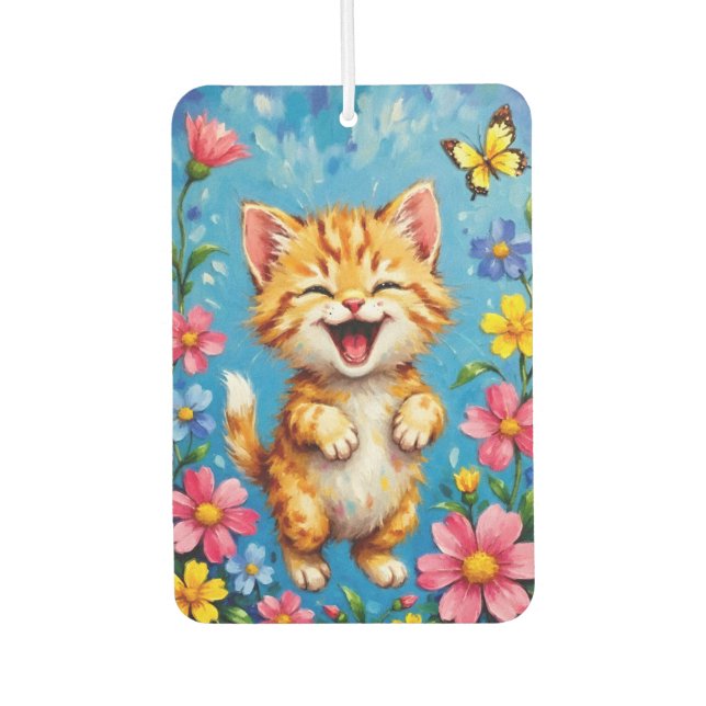 Désodorisant Pour Voiture Joyeux jardin Kitty (Devant)