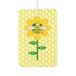 Désodorisant Pour Voiture Joyeux Jour des abeilles Anniversaire Bumblebee