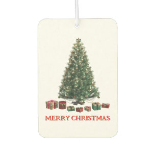 Désodorisant Pour Voiture Joyeux Noël. Arbre (modèle 1) avec des cadeaux