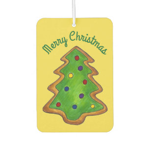 Désodorisant Pour Voiture Joyeux Noël Green Tree Sucre Cookie Holiday
