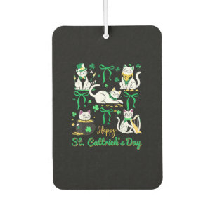 Désodorisant Pour Voiture Joyeux St Cattrick's Day Coquette Bow Chat St Patr