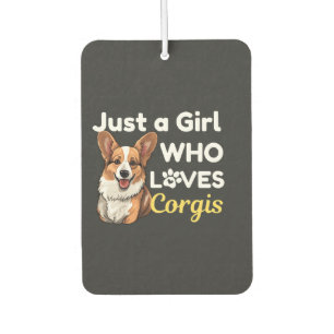 Désodorisant Pour Voiture Juste une fille qui aime les Corgis