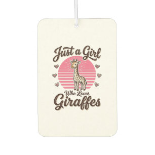 Désodorisant Pour Voiture Juste une fille qui aime les girafes vintage shirt