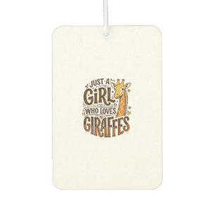 Désodorisant Pour Voiture Juste une fille qui aime les girafes Vintage T-Shi