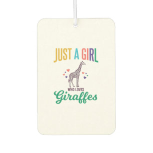Désodorisant Pour Voiture Juste une fille qui aime les girafes vintage vecte