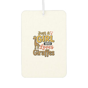 Désodorisant Pour Voiture Juste Une Fille Qui Aime Les Girafes Vintage Vecto