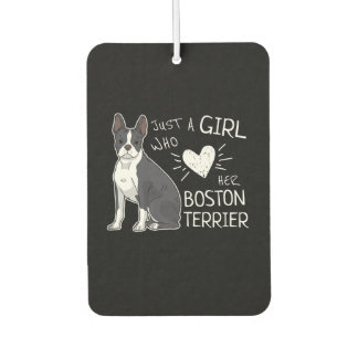 Désodorisant Pour Voiture Juste Une Fille Qui Aime Sa Boston Terrier Premium
