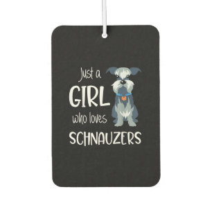 Désodorisant Pour Voiture juste une fille qui aime schnauzers chien _ schnau