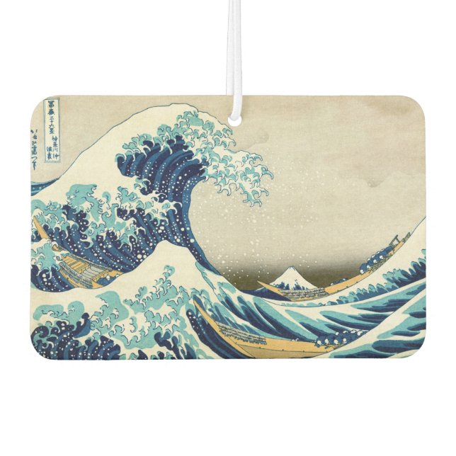 Désodorisant Pour Voiture Katsushika Hokusai - La Grande vague au large de K (Devant)