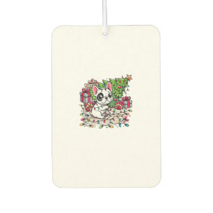 Désodorisant Pour Voiture Kawaii Anime Frenchie Christmas Funny Chien