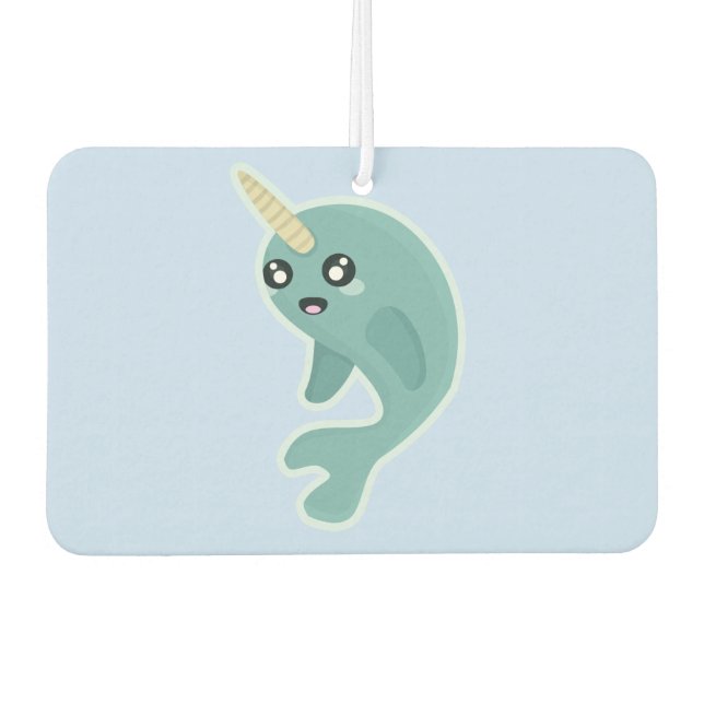 Désodorisant Pour Voiture Kawaii Narwhal (Devant)