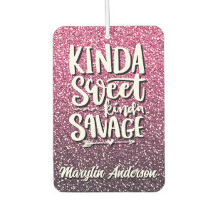 DÉSODORISANT POUR VOITURE KINDA SWEET KINDA SAUVER LA TYPOGRAPHIE DE PARTIES