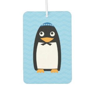 Désodorisant Pour Voiture Kippa juive heureuse de pingouin de Hanoukka