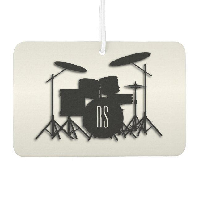 Désodorisant Pour Voiture Kit de batterie Monogramme Argent (Devant)