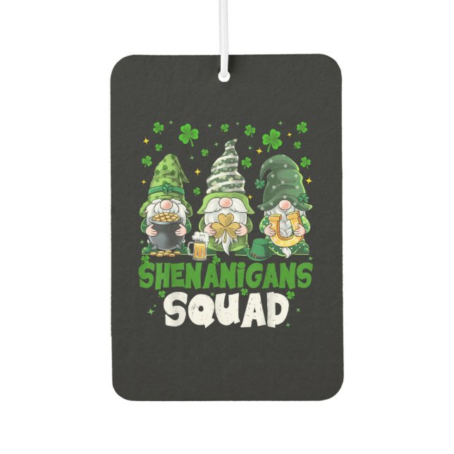 Désodorisant Pour Voiture La Saint-Patrick Gnomes Shenanigans Squad Saint  (Devant)