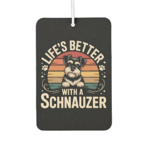 Désodorisant Pour Voiture La vie est meilleure avec un Schnauzer