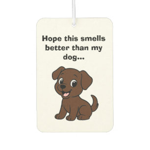 Désodorisant Pour Voiture Labrador chocolat dessin animé
