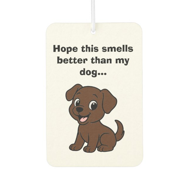 Désodorisant Pour Voiture Labrador chocolat dessin animé (Devant)