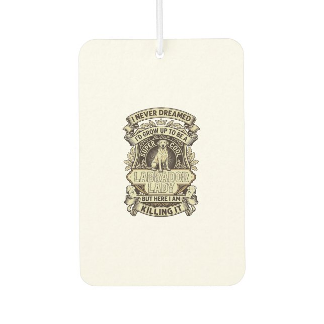 Désodorisant Pour Voiture Labrador Lady Dog Crown Shield_1 (Devant)