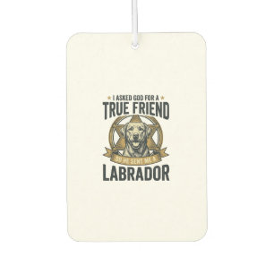 Désodorisant Pour Voiture Labrador Vrai Ami Conception Vintage Amateur de Ch