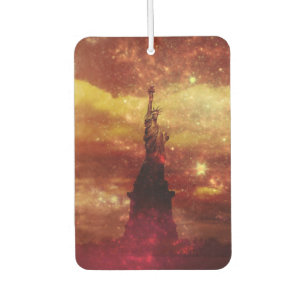 Désodorisant Pour Voiture Lady Liberty étoiles rouges et jaunes