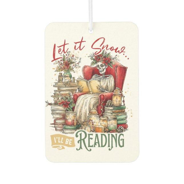 Désodorisant Pour Voiture Laisse-le neiger je vais lire (Devant)