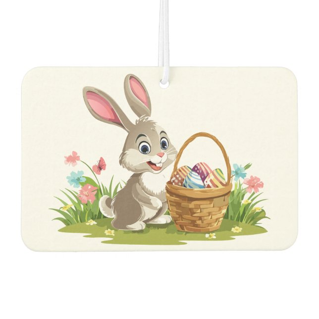 Désodorisant Pour Voiture lapin de Pâques (Devant)