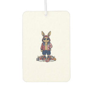 Désodorisant Pour Voiture Lapin de Pâques Patriotique Chemise Vintage Vector