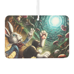 Désodorisant Pour Voiture Lapin Panique Tombant Dans Le Trou Du Lapin