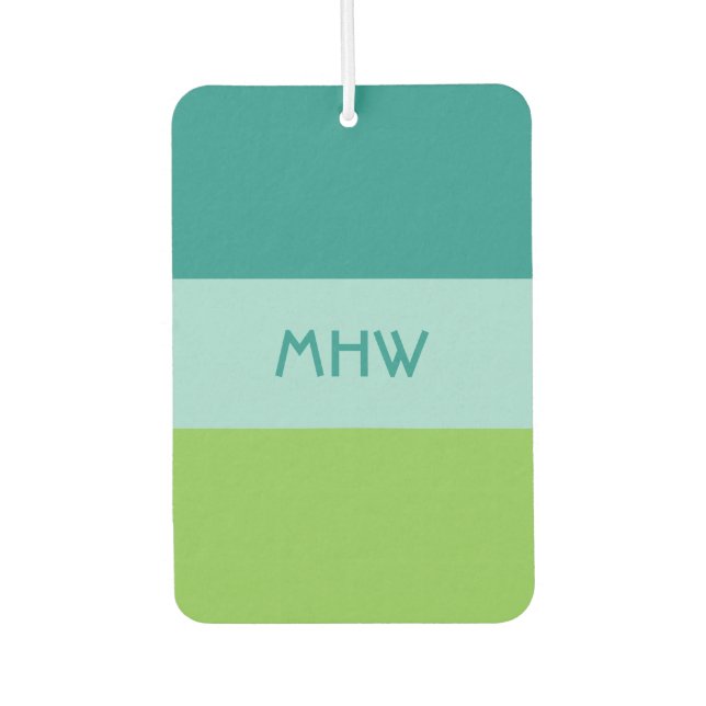 Désodorisant Pour Voiture Large Stripes personnalisé monogramme air frais (Devant)