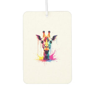 Désodorisant Pour Voiture L'art animal africain La girafe colorée pour drôle