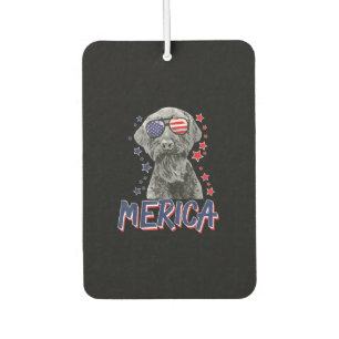 Désodorisant Pour Voiture le chien schnauzer géant américain 4 juillet nous