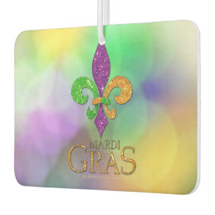 Désodorisant Pour Voiture Le Joe glissant thème festif de Mardi Gras violet