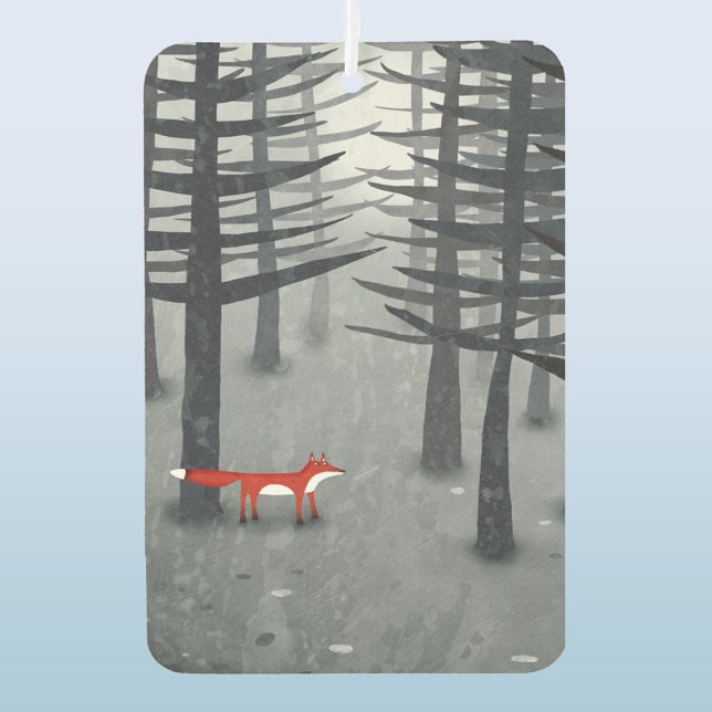 Désodorisant Pour Voiture Le renard et la forêt (Fox and forest art car or vehicle air freshener)