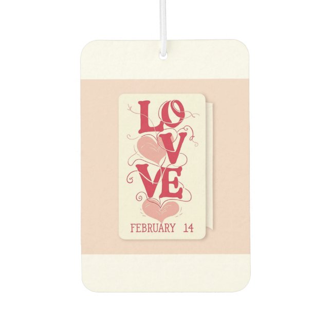 Désodorisant Pour Voiture le thème de la Saint-Valentin (Devant)