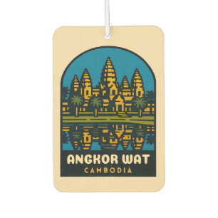 Désodorisant Pour Voiture Le Vintage voyage rétro Angkor Wat Cambodge