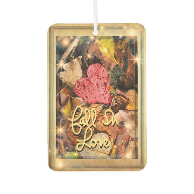 Désodorisant Pour Voiture Leaf Heart Fall Feuilles Air Freshener (Devant)