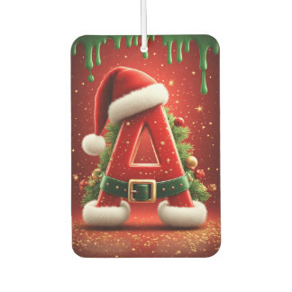 Désodorisant Pour Voiture Lettre initiale de Noël A pour les cadeaux de fête