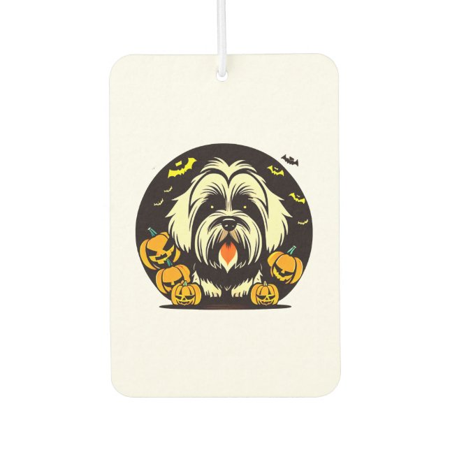 Désodorisant Pour Voiture Lhasa Apso chien halloween (Devant)